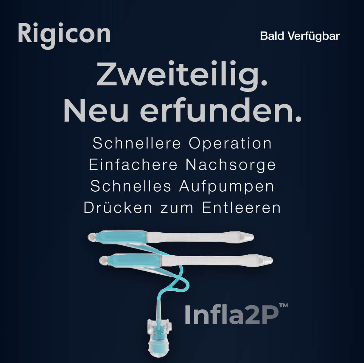 Infla2P&trade; Aufblasbare Penisprothese mit integriertem Reservoir